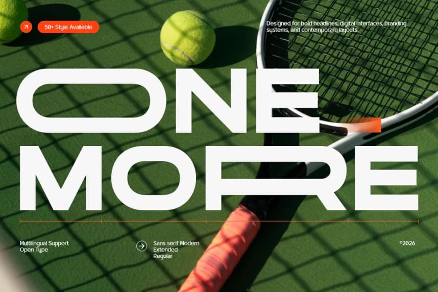 One More Font – Display creative asset