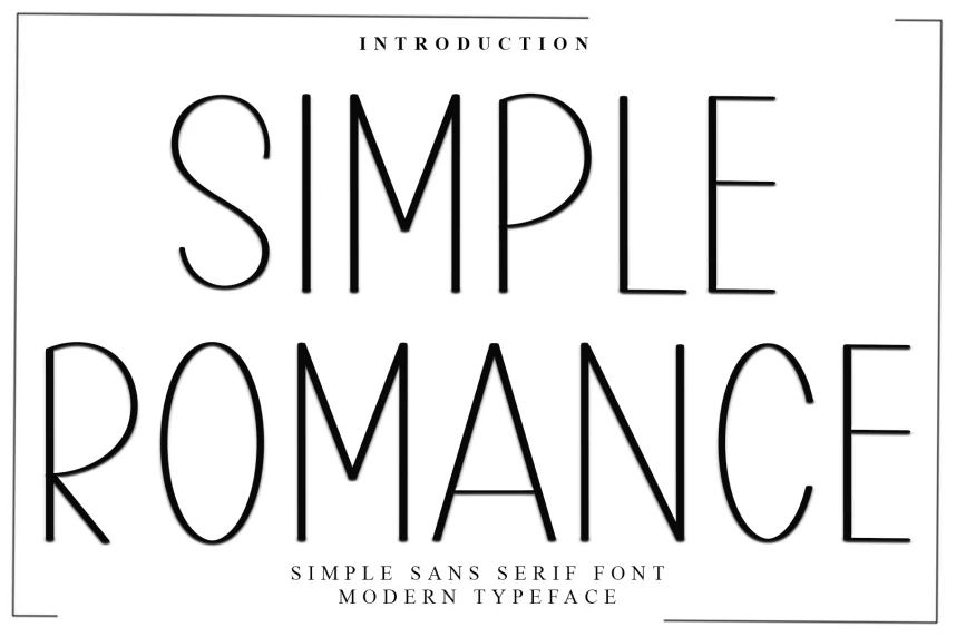 Simple Romance – Simple Sans Serif Font – Display creative asset