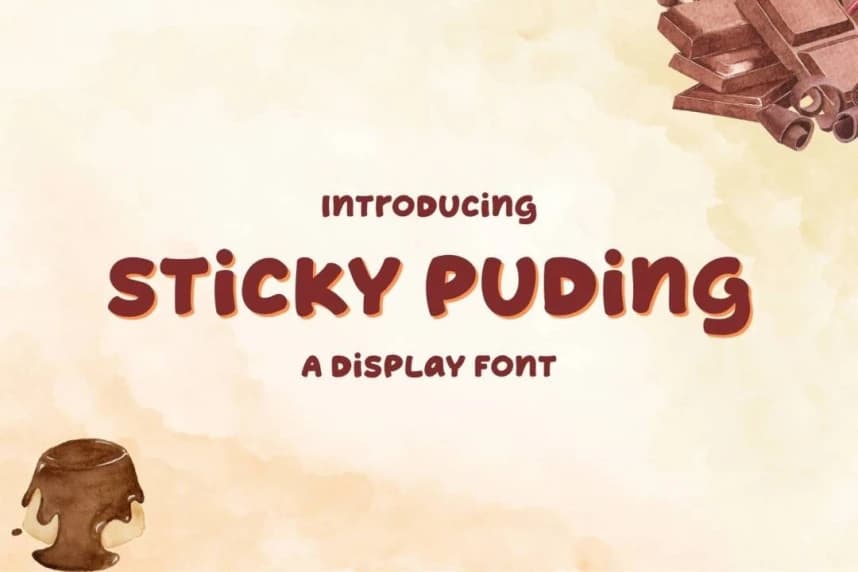 Sticky Puding Font – Display creative asset