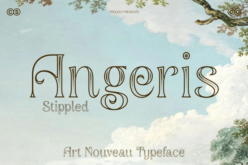 Angeris Stippled Font – Serif creative asset