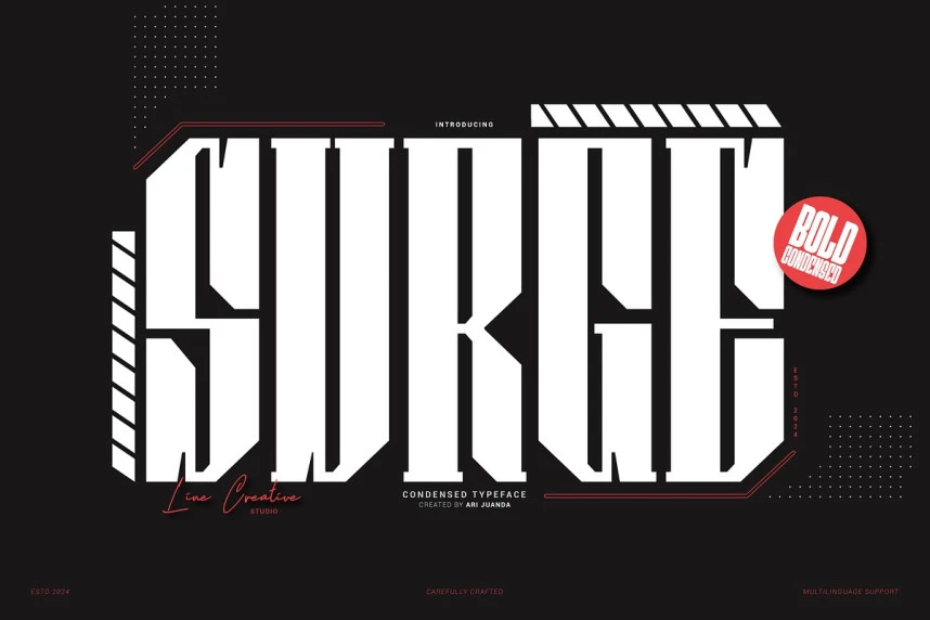 Surge Font – Display creative asset