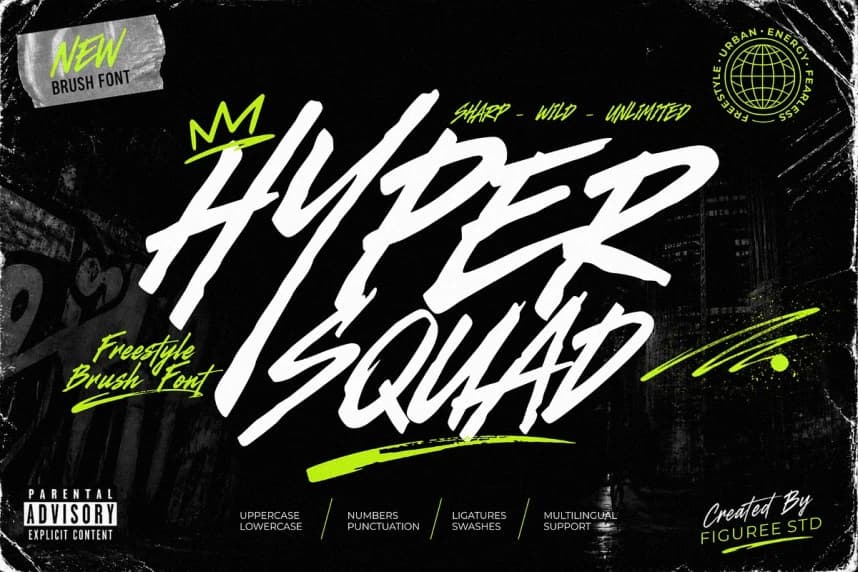 Hyper Squad Font – Display creative asset