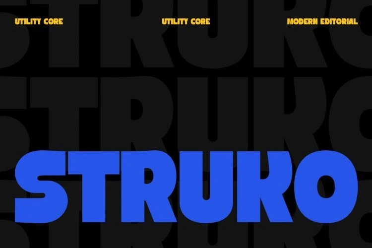 Struko Font – Display creative asset
