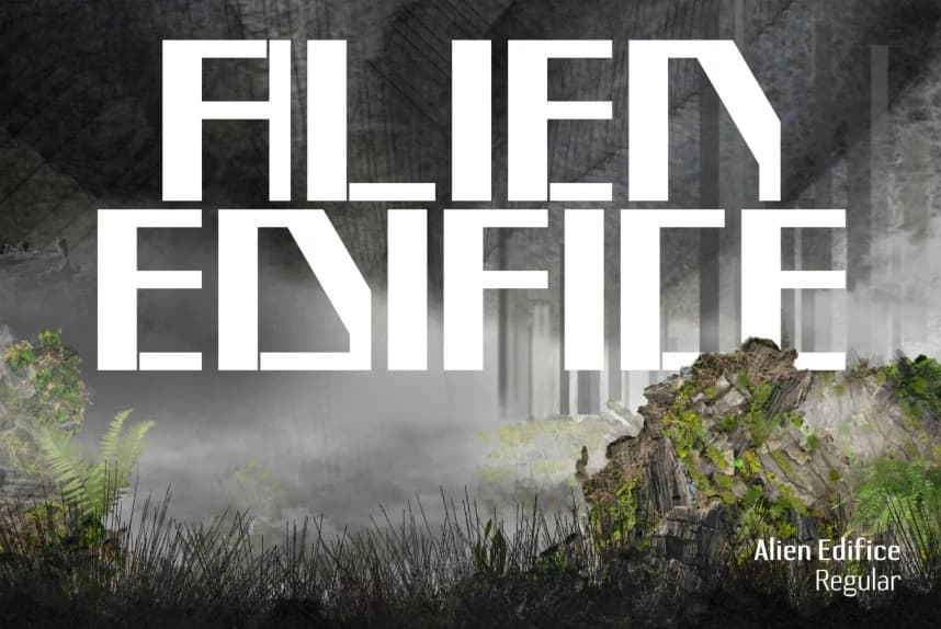 Alien Edifice Font Family – Display creative asset