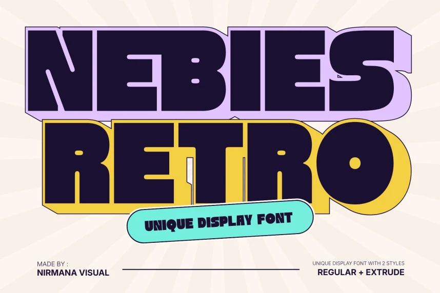 Nebies Retro Font – Display creative asset