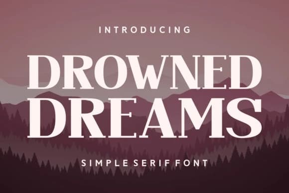 Drowned Dreams Font – Display creative asset
