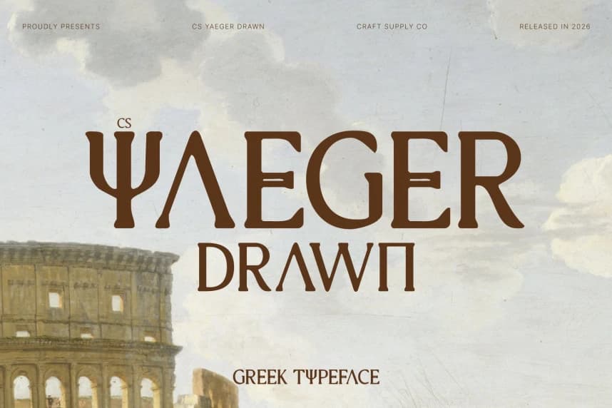 CS Yaeger Drawn Font – Display creative asset
