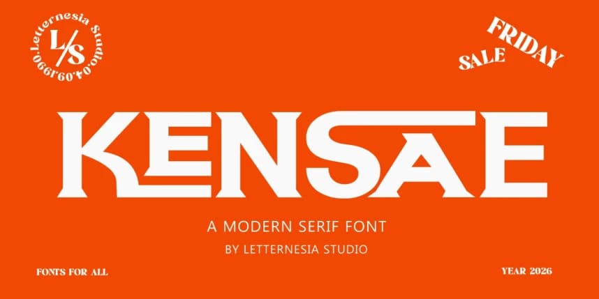 Kensae Font – Serif creative asset