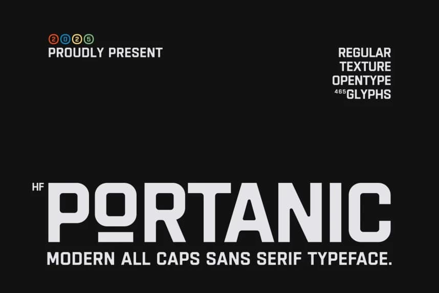 HF Portanic Font – Display creative asset