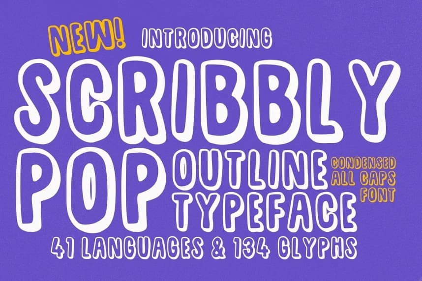 Scribbly Pop Font – Display creative asset