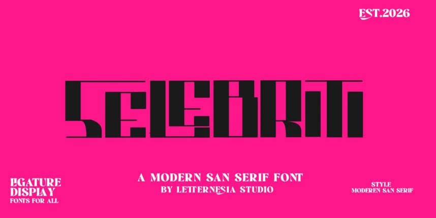 Ls Selebriti Font – Display creative asset