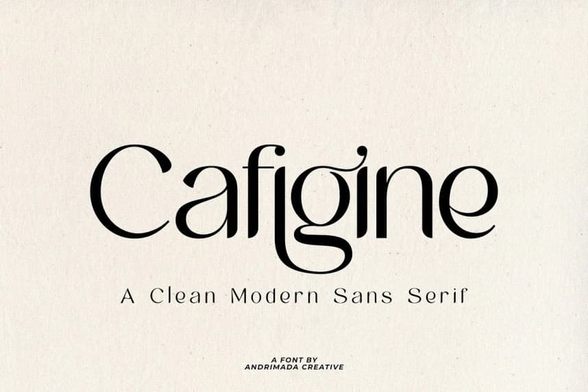 Cafigine Font – Display creative asset