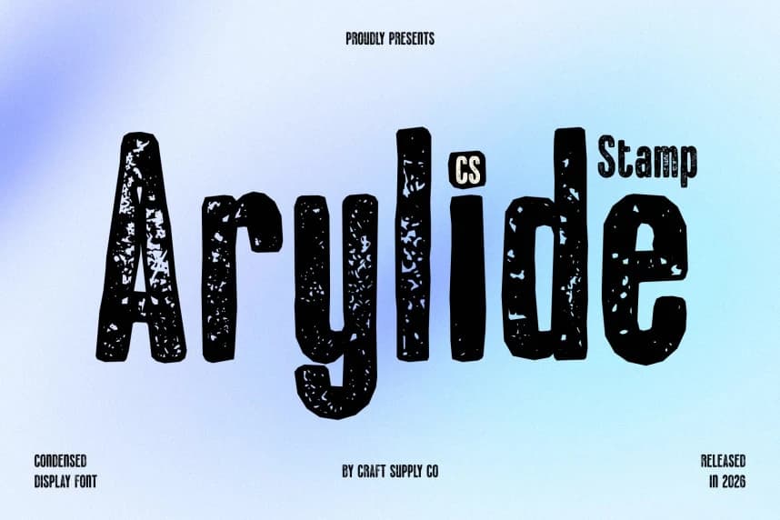 CS Arylide Stamp Font – Display creative asset