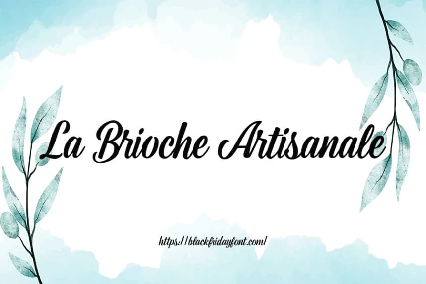 La Brioche Artisanale Font – Script creative asset