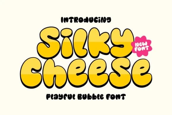 Silky Cheese Playful Font – Display creative asset