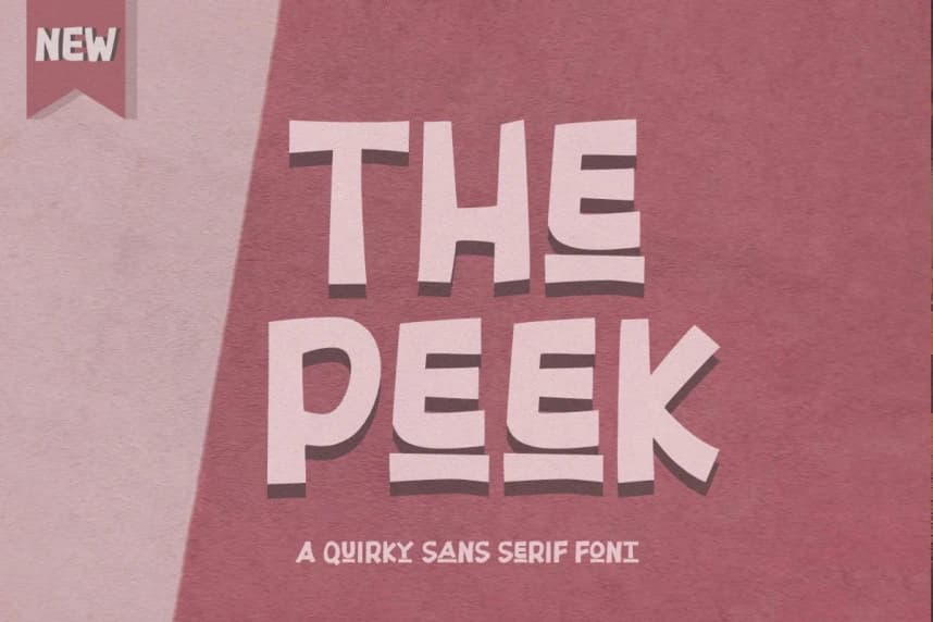 The Peek Font – Display creative asset