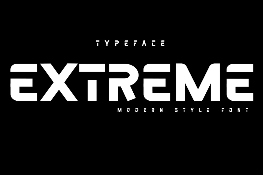 Extreme Sans-Serif Font – Display creative asset