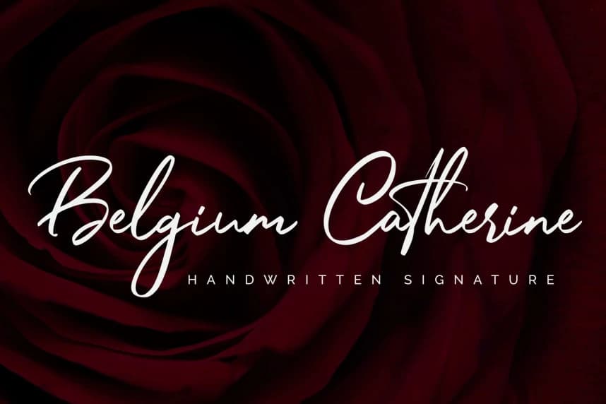 Belgium Catherine Font – Handwritten creative asset