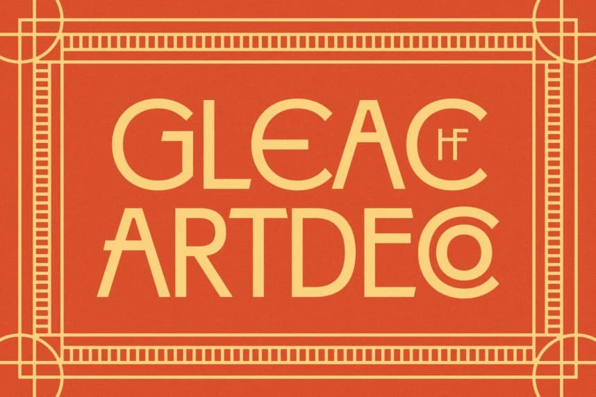 Gleac HF Font – Display creative asset