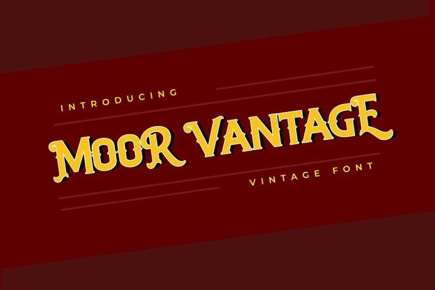 Moor Vantage Font – Display creative asset