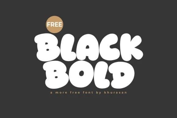 Black Bold Playful Font – Display creative asset