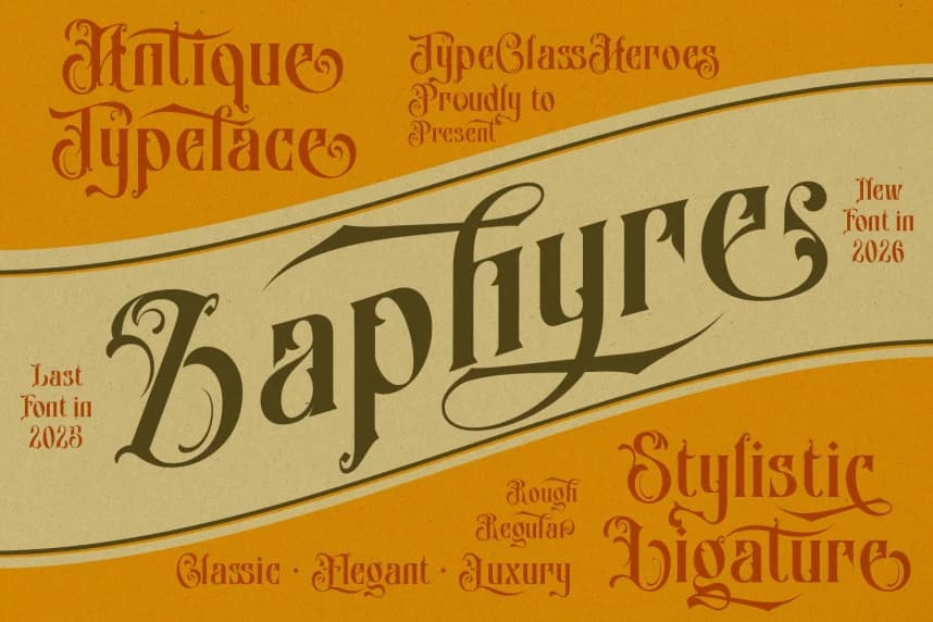 Zaphyre Font – Display creative asset