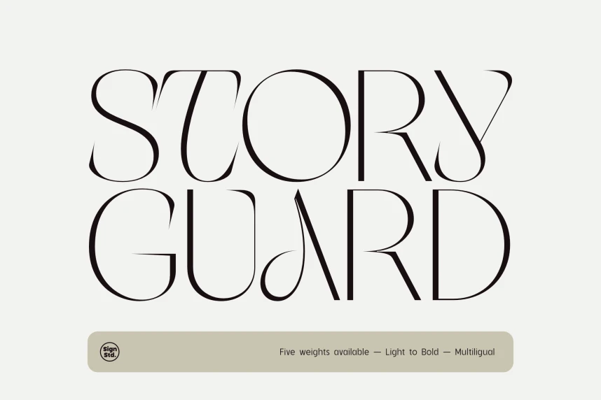 Story Guard Typeface – Display creative asset