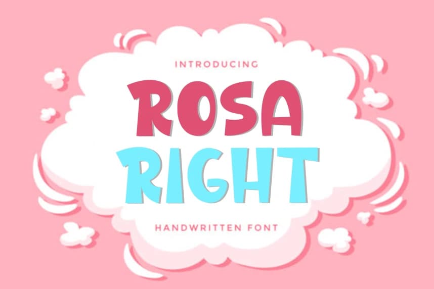 Rosa Right Script Font – Display creative asset