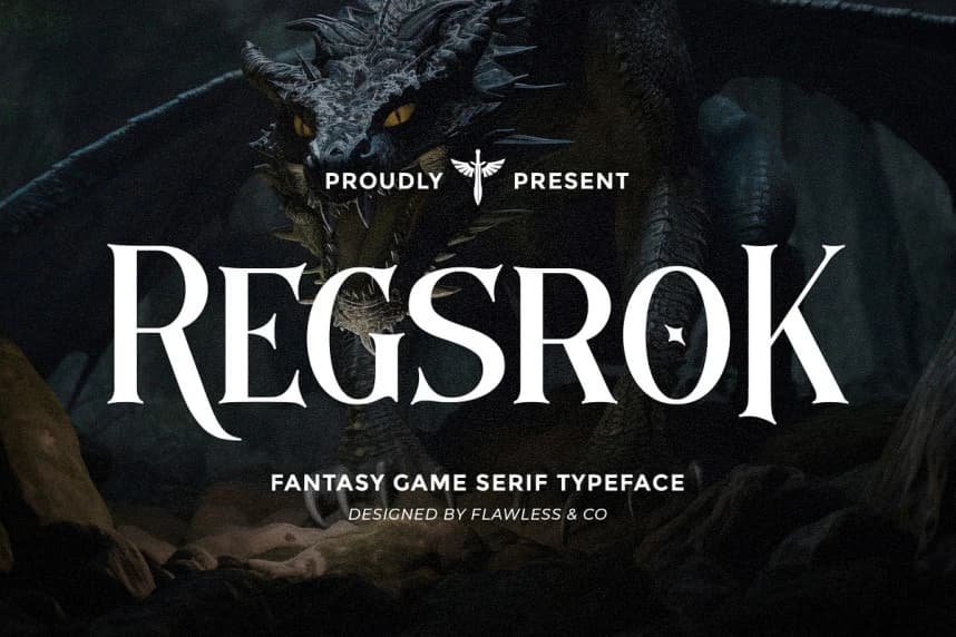 Regsrok Font – Serif creative asset