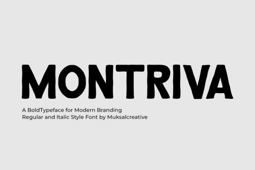 Montriva Font – Display creative asset