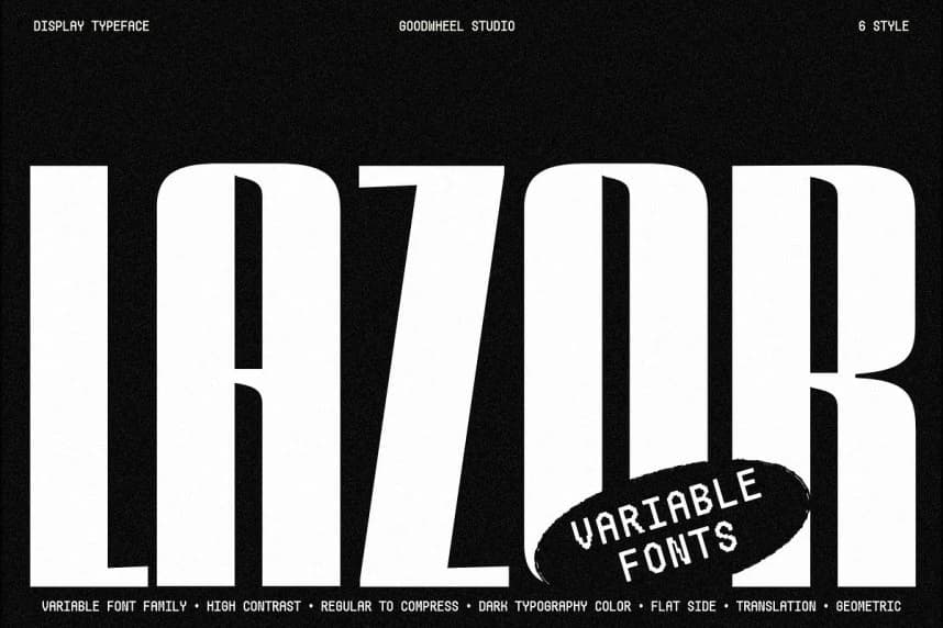 GW Lazor Font Family – Display creative asset