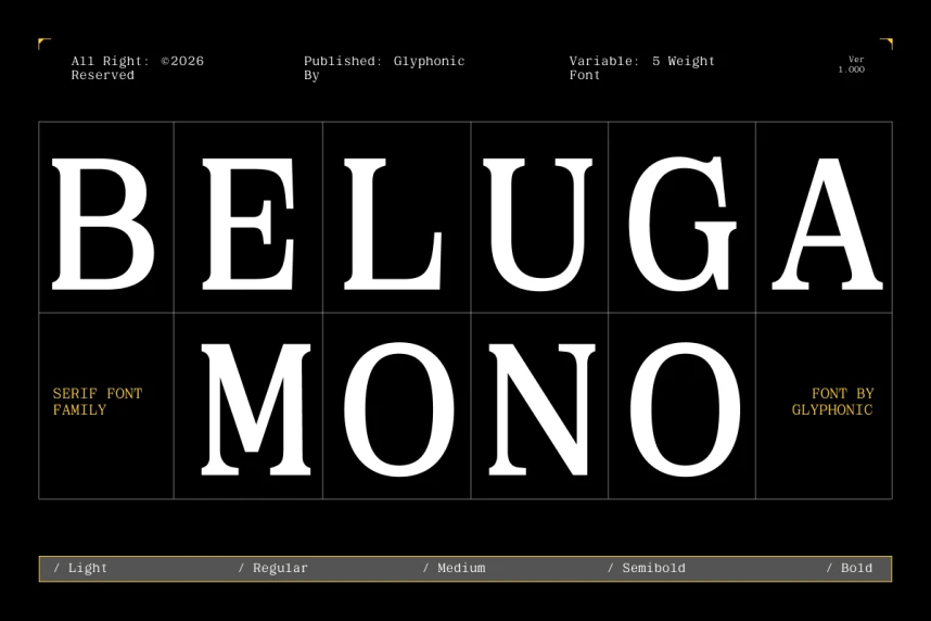 GC Beluga Mono Font – Monospace creative asset