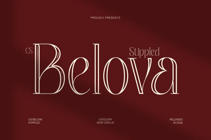 CS Belova Stippled Font – Serif creative asset