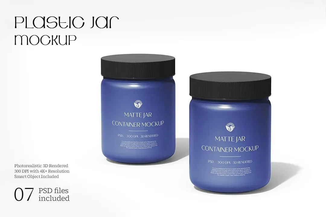 Plastic Jar Mockup Under Daylights – Mockups creative asset