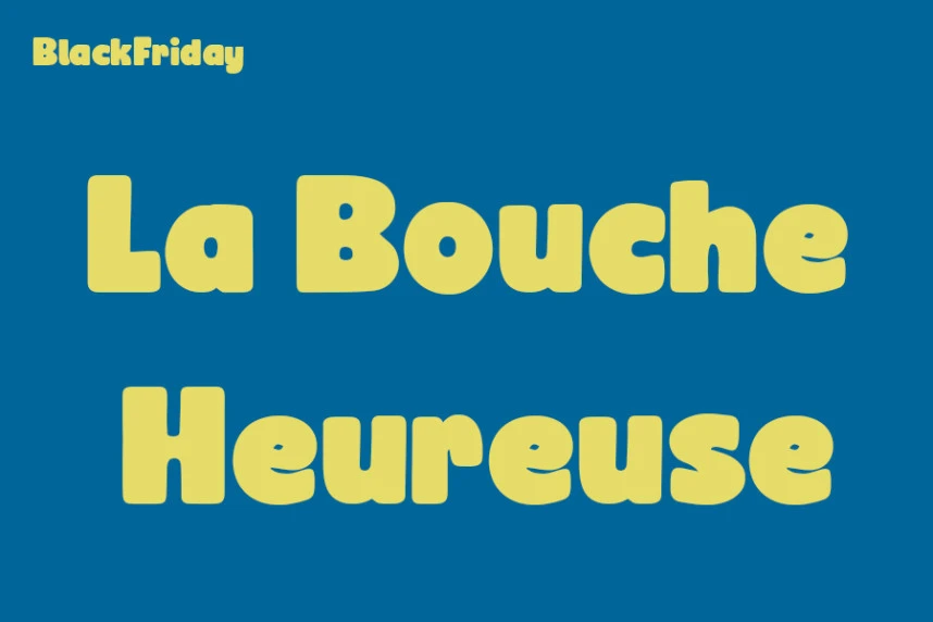 La Bouche Heureuse Font – Display creative asset