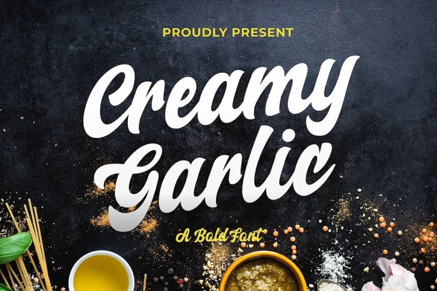 Creamy Garlic Font – Script creative asset