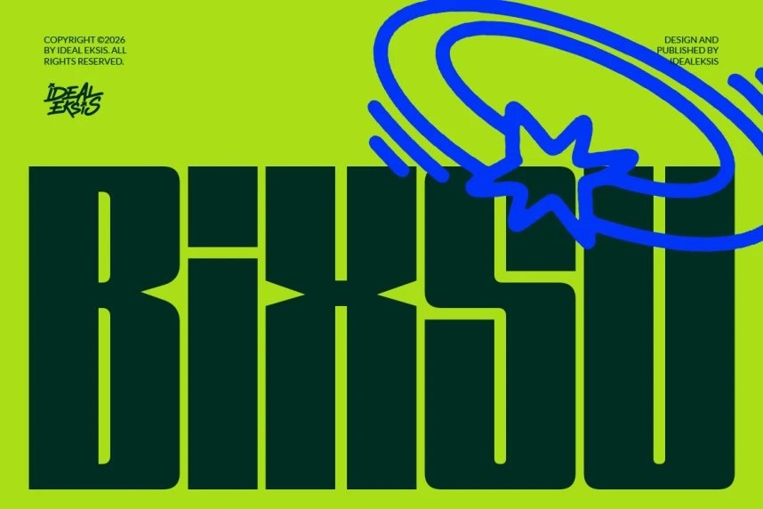 Bixsu Condensed Font – Display creative asset