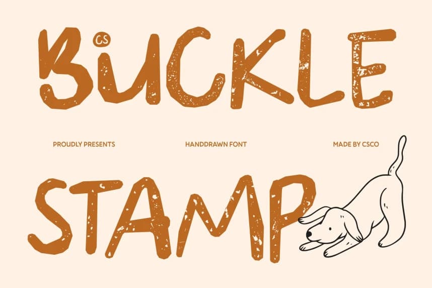 CS Buckle Stamp Font – Display creative asset