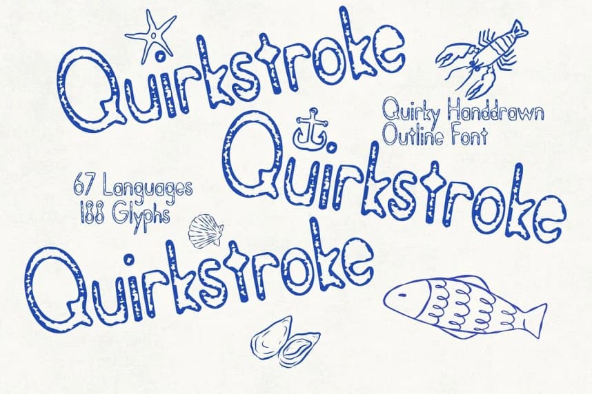 Quirkstroke Playful Font – Display creative asset