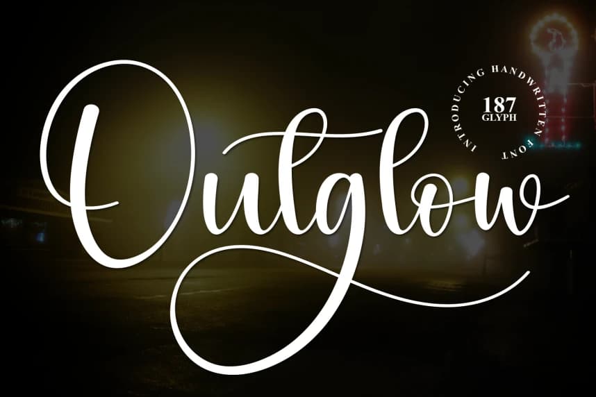 Outglow – Modern Handwritten Script Font – Handwritten creative asset