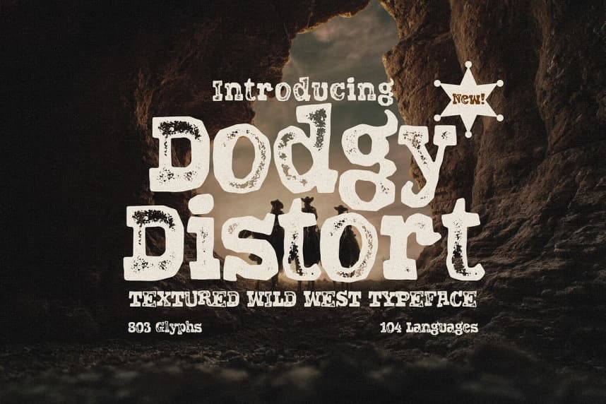Dodgy Distort Font – Display creative asset