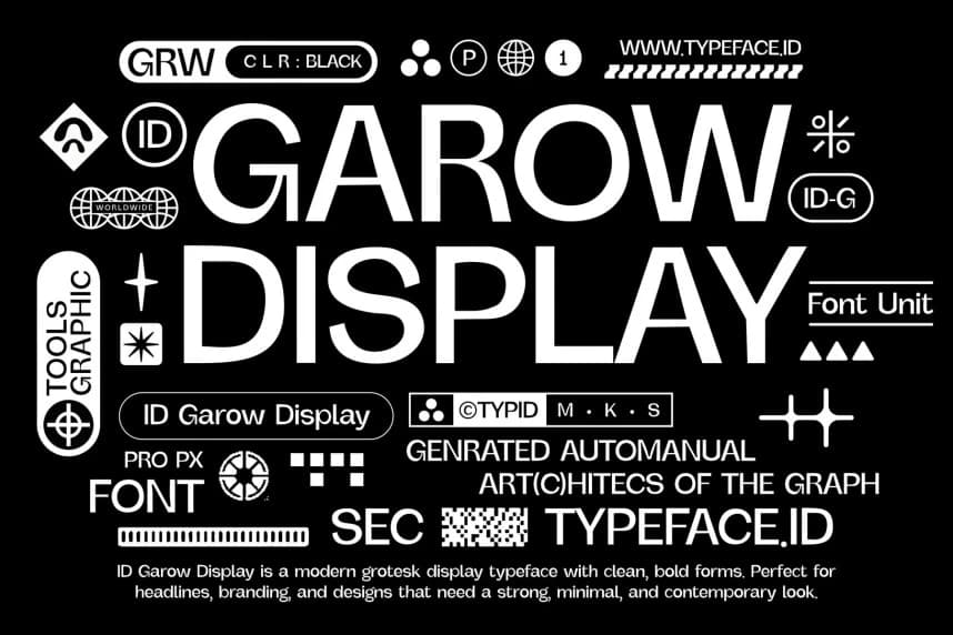 ID Garow Display Font – Display creative asset