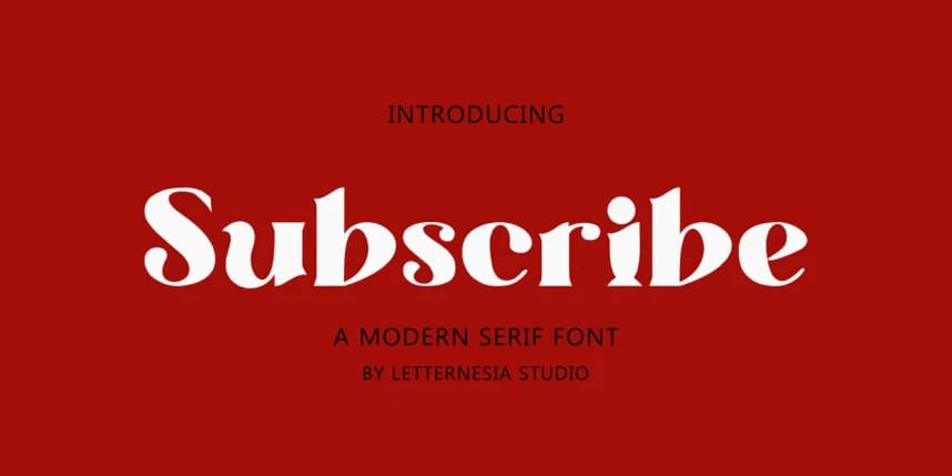 Subscribe Serif Font – Display creative asset