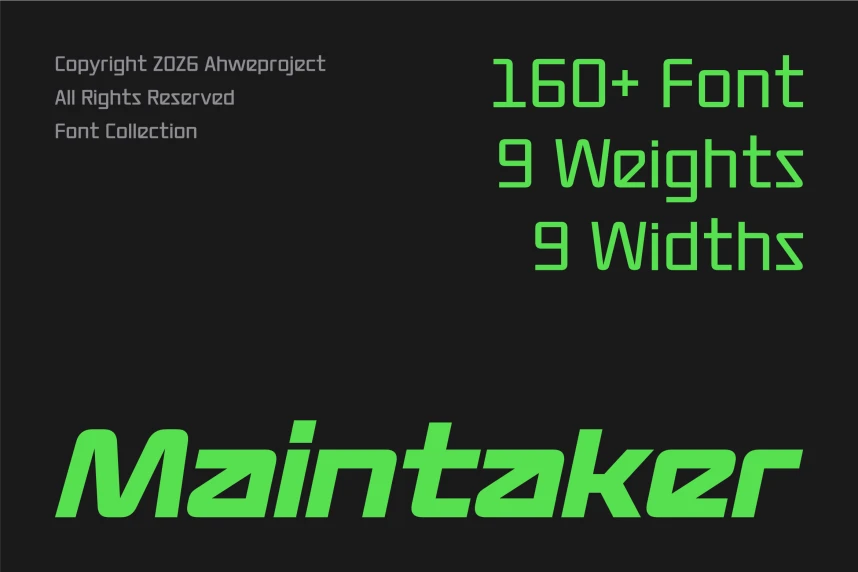 Maintaker Font – Display creative asset