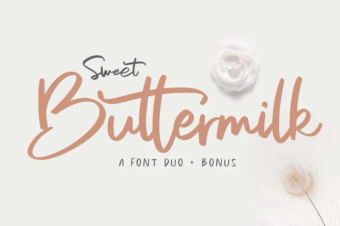 Sweet Buttermilk Handwritten Script Font – Handwritten creative asset
