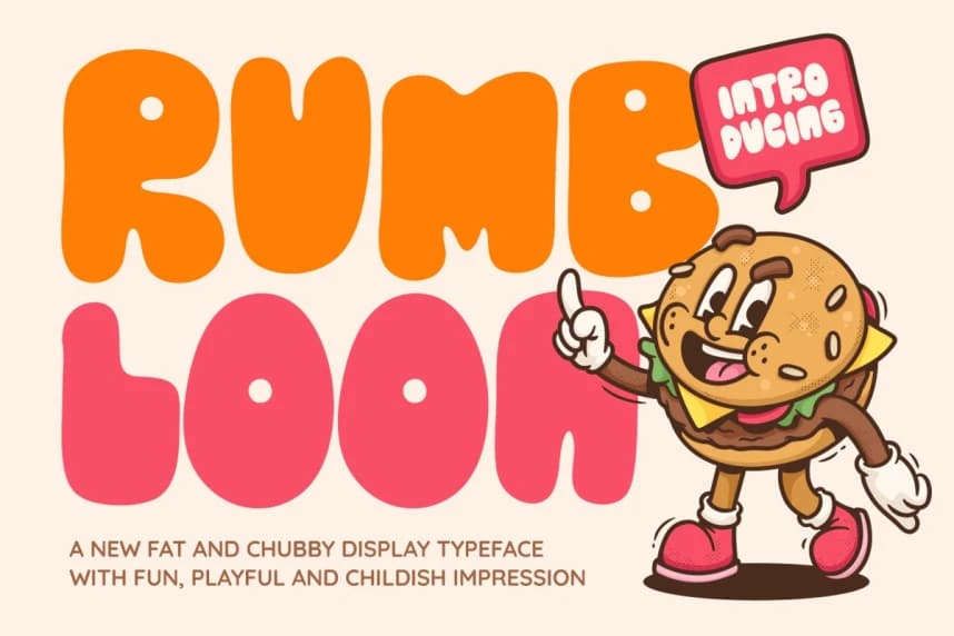 Rumbloon Display Font – Display creative asset