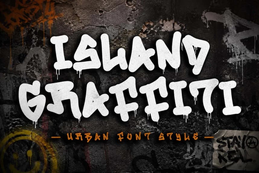 Island Graffiti Font – Display creative asset