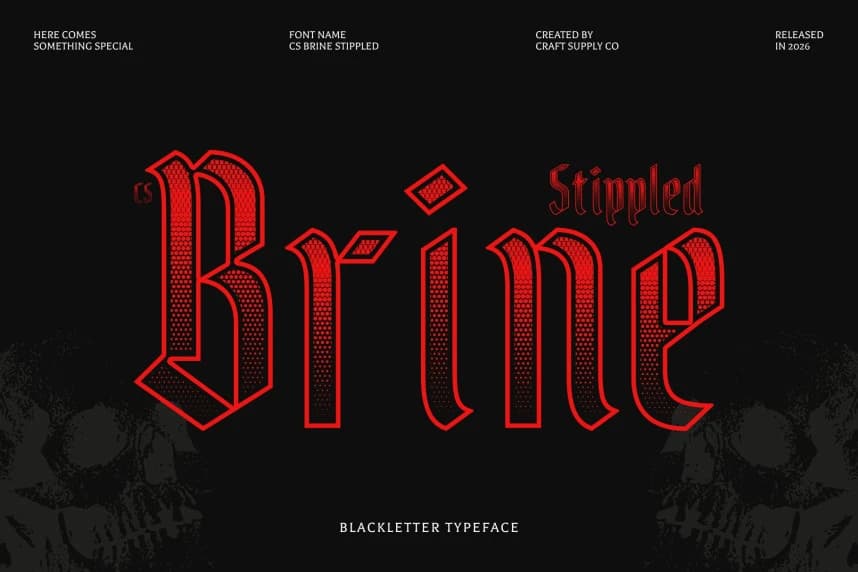 CS Brine Stippled Font – Display creative asset