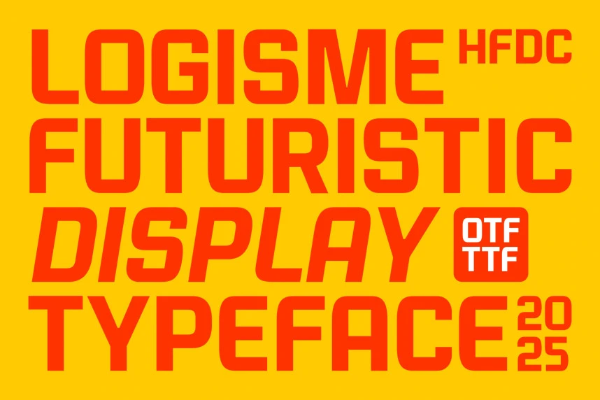 Logisme Futuristic Font – Display creative asset