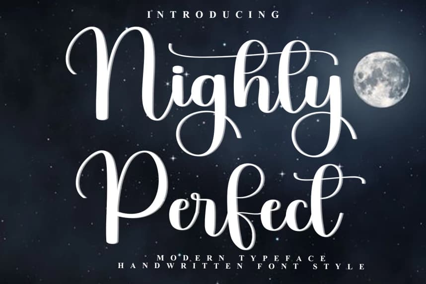 Nighty Perfect – Natural Script Handwritten Font – Handwritten creative asset